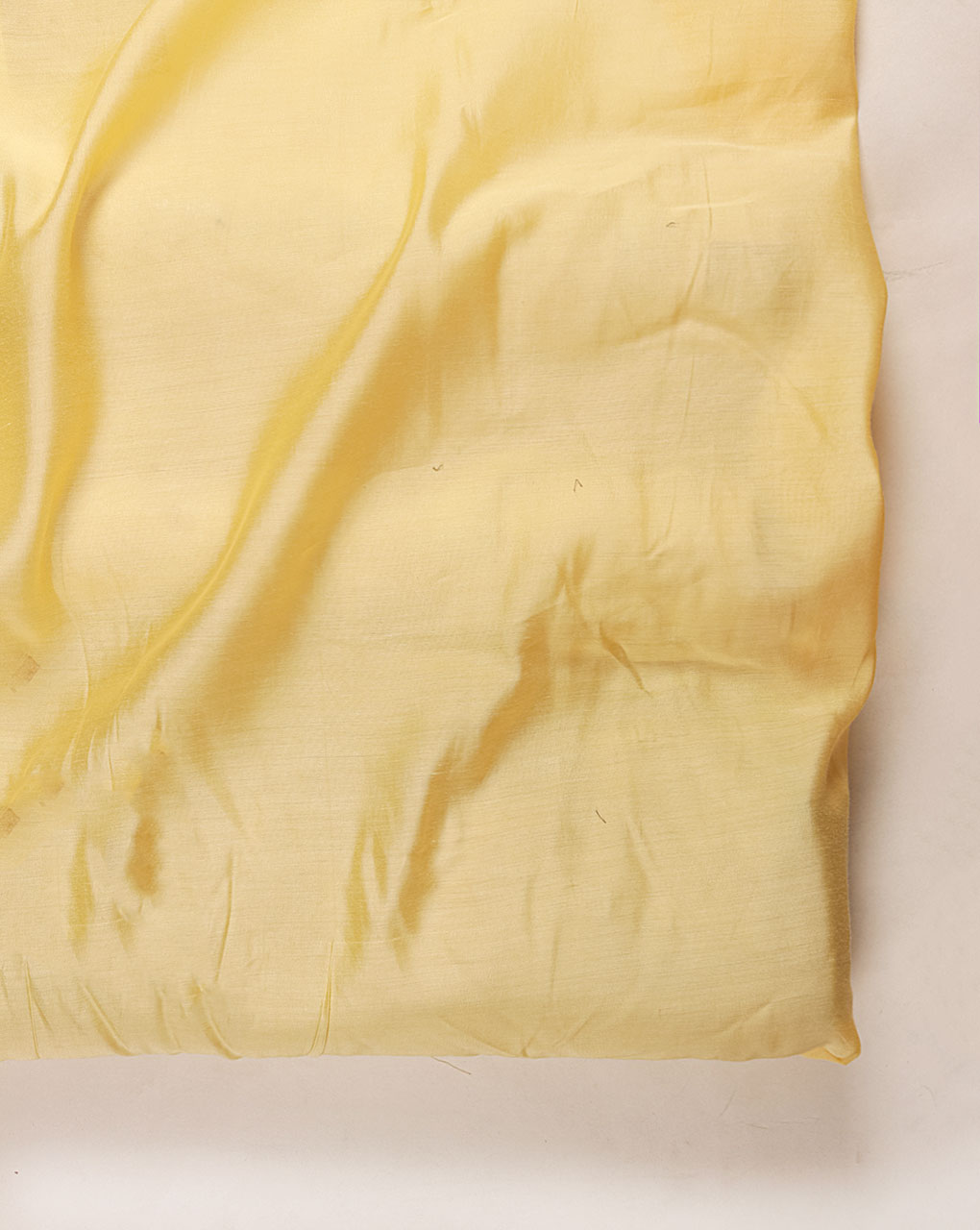 Yellow Plain Poly Viscose Chanderi Fabric